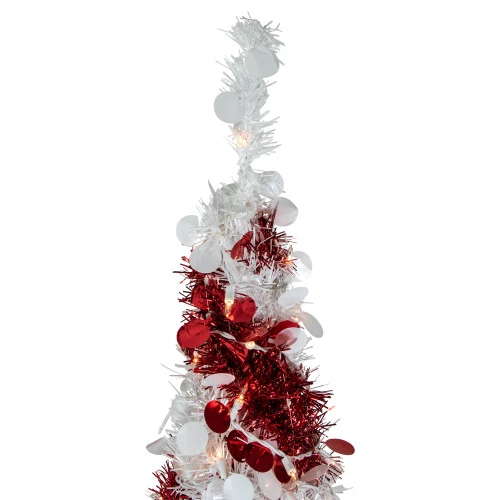 Northlight 6' Pre-Lit Candy Cane Pop-Up Artificial Christmas Tree, Clear Lights 7 Northlight 6' Pre-Lit Candy Cane Pop-Up Artificial Christmas Tree, Clear Lights - Image 5
