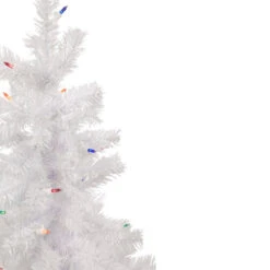 Northlight 3' Pre-Lit Woodbury White Pine Slim Artificial Christmas Tree, Multi Lights -Christmas Decor Sale northlight sm92883 3 01734.1655920605