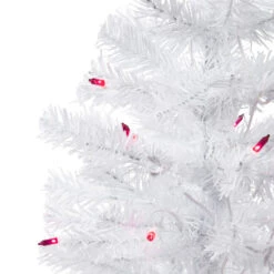 Northlight 2' Pre-Lit Woodbury White Pine Slim Artificial Christmas Tree, Pink Lights -Christmas Decor Sale northlight sm92887 3 88705.1669797782