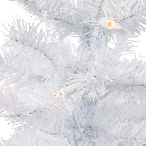 Northlight 2' Pre-Lit Woodbury White Pine Slim Artificial Christmas Tree, Clear Lights 4 Northlight 2' Pre-Lit Woodbury White Pine Slim Artificial Christmas Tree, Clear Lights - Image 2