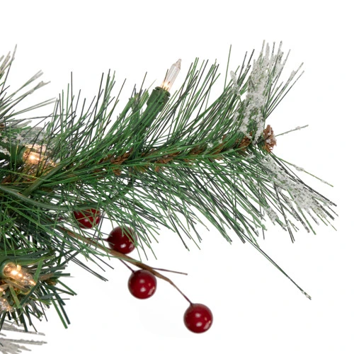 4' Pre-Lit Frosted Carolina Berry Spruce Artificial Christmas Tree, Clear Lights 5 4' Pre-Lit Frosted Carolina Berry Spruce Artificial Christmas Tree, Clear Lights - Image 3