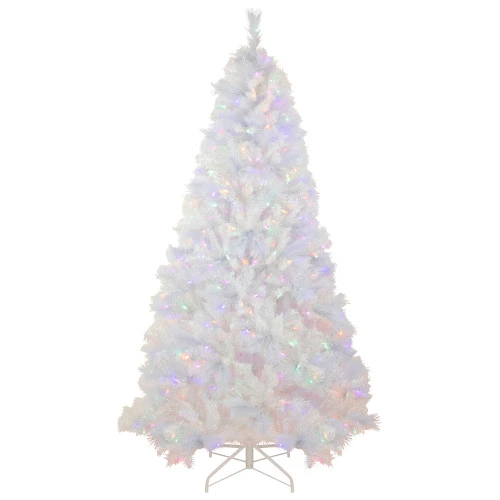 6.5' Pre-Lit Seneca White Spruce Artificial Christmas Tree, Dual Function LED Lights 6 6.5' Pre-Lit Seneca White Spruce Artificial Christmas Tree, Dual Function LED Lights - Image 4