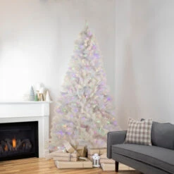 6.5' Pre-Lit Seneca White Spruce Artificial Christmas Tree, Dual Function LED Lights 12 6.5' Pre-Lit Seneca White Spruce Artificial Christmas Tree, Dual Function LED Lights -Christmas Decor Sale northlight sm92912 style 2 37008.1659124016