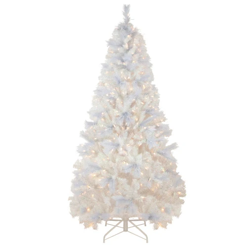6.5' Pre-Lit Seneca White Spruce Artificial Christmas Tree, Dual Function LED Lights 3 6.5' Pre-Lit Seneca White Spruce Artificial Christmas Tree, Dual Function LED Lights