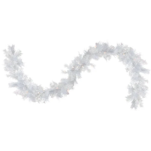 Northlight 9' X 10" Pre-Lit Vermont White Pine Artificial Christmas Garland, Clear Lights 3 Northlight 9' X 10" Pre-Lit Vermont White Pine Artificial Christmas Garland, Clear Lights