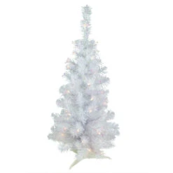 Northlight 3' Pre-lit Rockport White Pine Artificial Christmas Tree, Clear Lights