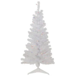 Northlight 4' Pre-lit Rockport White Pine Artificial Christmas Tree, Multi Lights