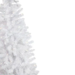 Northlight 7.5' Pre-Lit White Georgian Pine Pencil Artificial Christmas Tree, Warm White LED Lights 12 Northlight 7.5' Pre-Lit White Georgian Pine Pencil Artificial Christmas Tree, Warm White LED Lights -Christmas Decor Sale northlight sm92973 2 10232.1665611935