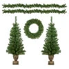 Northlight 5-Piece Pre-Lit Artificial Wolcott Spruce Christmas Entryway Set -Christmas Decor Sale northlight sm92986 mainnew 64546.1670490085