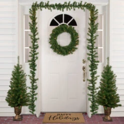 Northlight 5-Piece Pre-Lit Artificial Wolcott Spruce Christmas Entryway Set -Christmas Decor Sale northlight sm92986 styleupdate 78032.1665611048