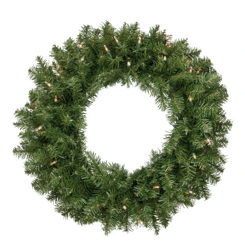 Northlight Pre-Lit Rockwood Pine Artificial Christmas Wreath - 24-Inch, Clear Lights 3 Northlight Pre-Lit Rockwood Pine Artificial Christmas Wreath - 24-Inch, Clear Lights