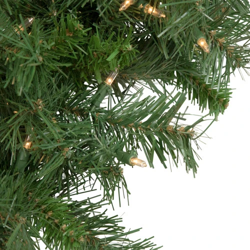 Northlight Pre-Lit Black River Pine Artificial Christmas Wreath, 48-Inch, Clear Lights 4 Northlight Pre-Lit Black River Pine Artificial Christmas Wreath, 48-Inch, Clear Lights - Image 2