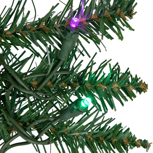 Northlight 9' X 12" Pre-Lit Winona Fir Artificial Christmas Garland, Multi LED Lights 6 Northlight 9' X 12" Pre-Lit Winona Fir Artificial Christmas Garland, Multi LED Lights - Image 4