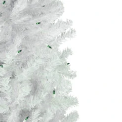 Northlight 6.5' Pre-Lit Woodbury White Pine Pencil Artificial Christmas Tree, Green Lights -Christmas Decor Sale northlight sm93087 2 44116.1645663897
