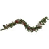 Northlight Pre-Lit Battery Operated Frosted Pine And Berries Christmas Garland - 6' X 9" - Cool White LED Lights 2 Northlight Pre-Lit Battery Operated Frosted Pine And Berries Christmas Garland - 6' X 9" - Cool White LED Lights -Christmas Decor Sale northlight sm93366 1 82822.1654189177