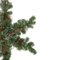 Northlight Pre-Lit Battery Operated Frosted Mixed Pine Christmas Snowflake Wreath - 32" - Warm White LED Lights -Christmas Decor Sale northlight sm93369 2 71066.1661885724