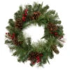 Northlight Pre-Lit Battery Operated Mixed Pine And Berries Christmas Wreath - 24" - Warm White LED Lights -Christmas Decor Sale northlight sm93371 1 26575.1661887123