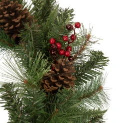 Northlight Pre-Lit Battery Operated Mixed Pine And Berries Christmas Wreath - 24" - Warm White LED Lights -Christmas Decor Sale northlight sm93371 3 42949.1661887124