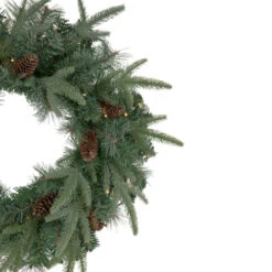 Northlight Pre-Lit Battery Operated Mixed Pine And Pine Cone Christmas Wreath - 24" - Warm White LED Lights -Christmas Decor Sale northlight sm93376 2 68310.1665611040