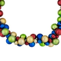 Northlight 6' Multi-Color 2-Finish Shatterproof Ball Christmas Garland -Christmas Decor Sale northlight sm93790 03 49907.1687874896