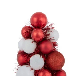 Northlight 3-Finish Shatterproof Ball Christmas Tree With Tinsel - 15.75" - Red And White -Christmas Decor Sale northlight sm93798 2 15028.1687874895