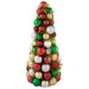 Northlight Shatterproof Ball Christmas Cone Tree With Tinsel - 15.75" - Multicolor -Christmas Decor Sale northlight sm93799 1 30547.1666337512
