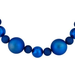 Northlight 6' Blue Shatterproof Ball 3-Finish Christmas Garland -Christmas Decor Sale northlight sm93812 03 04890.1687874896