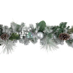 Northlight 6' Flocked Pine Artificial Christmas Garland With Iridescent Ornaments, Unlit -Christmas Decor Sale northlight sm94099 2 48497.1680285391