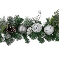 Northlight 6' Green Pine Frosted Artificial Christmas Garland With Pinecones And Ornaments, Unlit -Christmas Decor Sale northlight sm94114 3 32667.1681405482