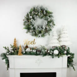 Northlight 6' Green Pine Frosted Artificial Christmas Garland With Pinecones And Ornaments, Unlit -Christmas Decor Sale northlight sm94114 styled also20use20for20hh93163 55964.1681405478