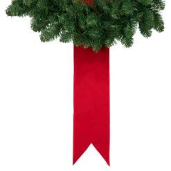 Northlight Set Of 3 Wreaths On Red Ribbon Hanging Christmas Decoration, 6.5' -Christmas Decor Sale northlight sm94117 3 23006.1668154934