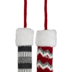 Northlight Set Of 2 Gray And Red Plush Elf Leg Christmas Picks 30" -Christmas Decor Sale northlight sm94878 04 45777.1695830552