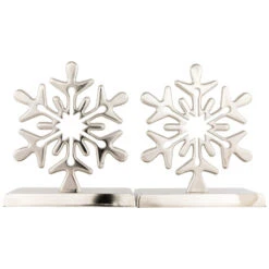 Northlight Set Of 2 Solid Silver Snowflake Cutout Christmas Metal Stocking Holders 6.5" -Christmas Decor Sale northlight sm94977 04 04466.1694101351