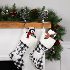 Northlight Set Of 2 Solid Silver Snowflake Cutout Christmas Metal Stocking Holders 6.5" -Christmas Decor Sale northlight sm94977 styled 50077.1694101352