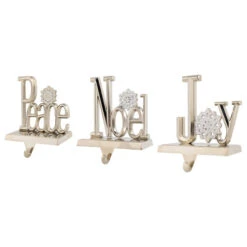 Northlight Peace, Joy And Noel Metal Christmas Stocking Holders - 6.5" - Set Of 3 -Christmas Decor Sale northlight sm94978 02 41641.1715633133