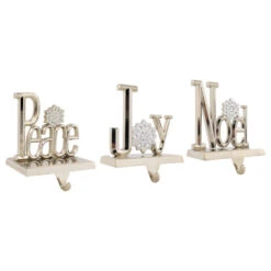 Northlight Peace, Joy And Noel Metal Christmas Stocking Holders - 6.5" - Set Of 3 -Christmas Decor Sale northlight sm94978 03 83864.1715633133