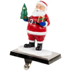 Northlight 6.25" Santa Claus With Tree And Present Christmas Stocking Holder -Christmas Decor Sale northlight sm94980 02 04331.1694101352