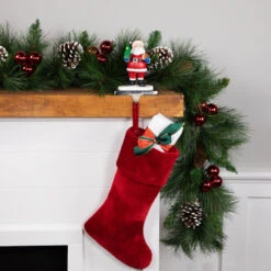 Northlight 6.25" Santa Claus With Tree And Present Christmas Stocking Holder -Christmas Decor Sale northlight sm94980 styled 36276.1694101351