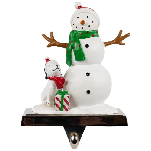 Northlight 6" Snowman And Puppy Christmas Stocking Holder 3 Northlight 6" Snowman And Puppy Christmas Stocking Holder