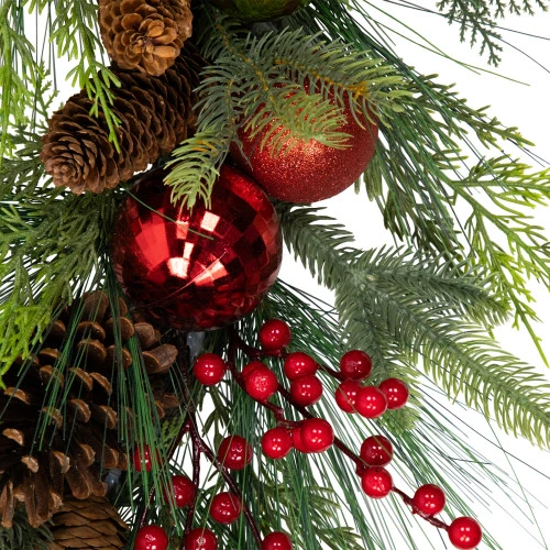 Northlight Real Touch™ Berries, Pinecones And Ornaments Artificial Christmas Wreath - 36" - Unlit 7 Northlight Real Touch™ Berries, Pinecones And Ornaments Artificial Christmas Wreath - 36" - Unlit - Image 5