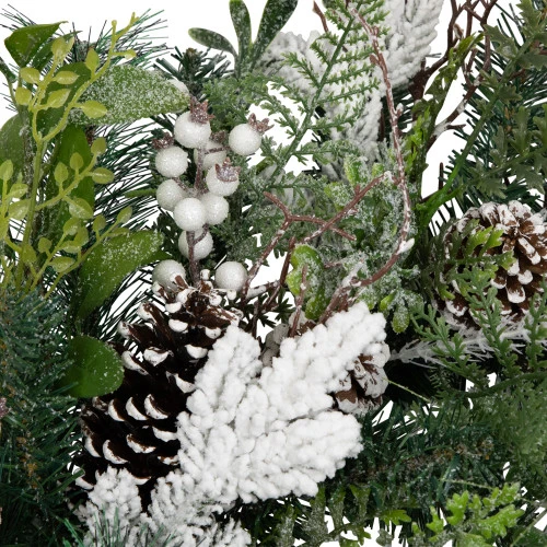 Northlight Real Touch™? Frosted Pinecones And Berries Christmas Wreath - 36" - Unlit 7 Northlight Real Touch™? Frosted Pinecones And Berries Christmas Wreath - 36" - Unlit - Image 5