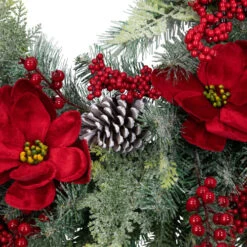 Northlight Real Touch™ Poinsettia And Pinecone Artificial Christmas Wreath - 38" - Unlit 15 Northlight Real Touch™ Poinsettia And Pinecone Artificial Christmas Wreath - 38" - Unlit -Christmas Decor Sale northlight sm95359 04 84326.1704379354