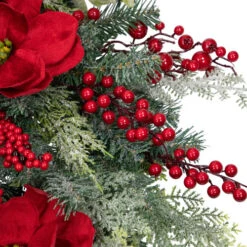 Northlight Real Touch™ Poinsettia And Pinecone Artificial Christmas Wreath - 38" - Unlit 16 Northlight Real Touch™ Poinsettia And Pinecone Artificial Christmas Wreath - 38" - Unlit -Christmas Decor Sale northlight sm95359 05 19774.1704379354