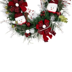Northlight Snowmen And Icicles Pine Artificial Christmas Wreath - 40" - Unlit -Christmas Decor Sale northlight sm95365 02 11762.1701019003