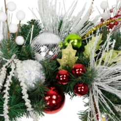 Northlight Snowmen And Icicles Pine Artificial Christmas Wreath - 40" - Unlit -Christmas Decor Sale northlight sm95365 03 24600.1701019002