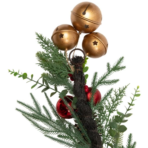 Northlight Mixed Foliage With Jingle Bells And Ornaments Artificial Christmas Garland - 6' X 8" - Unlit 9 Northlight Mixed Foliage With Jingle Bells And Ornaments Artificial Christmas Garland - 6' X 8" - Unlit - Image 7
