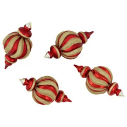 Northlight Shatterproof Commercial Size Finial Christmas Ornaments - 10" - Red And Gold - Set Of 4 12 Northlight Shatterproof Commercial Size Finial Christmas Ornaments - 10" - Red And Gold - Set Of 4 -Christmas Decor Sale northlight sm97256 04 88406.1722041287