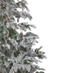 Northlight Real Touch™? Pre-Lit Full Flocked Whistler Noble Fir Artificial Christmas Tree - 6.5' - Clear Lights -Christmas Decor Sale northlight sp15025 2new 18976.1672823743