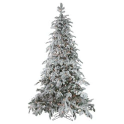 Northlight Real Touch™? Pre-Lit Full Flocked Whistler Noble Fir Artificial Christmas Tree - 7.5 - Clear Lights