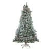 Northlight 7.5' Pre-Lit Full Winema Pine Flocked Artificial Christmas Tree - Clear Lights